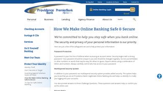 How We Make Online Banking Safe & Secure | Providence Bank ...
