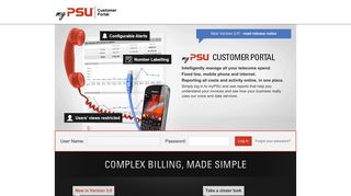 myPSU Customer Portal featuring Call Management Software