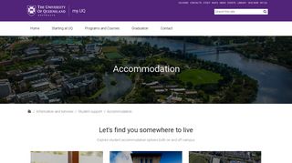 Accommodation - my.UQ - University of Queensland