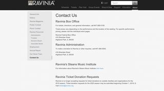 Ravinia Festival | Official Site | Contact Us