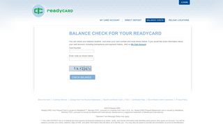 ReadyCARD - Balance Check