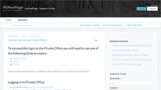 How do I access my Private Office? : myRealPage - Support Center