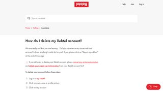 How do I delete my Rebtel account? - Rebtel.com