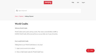 World Credits - Rebtel.com