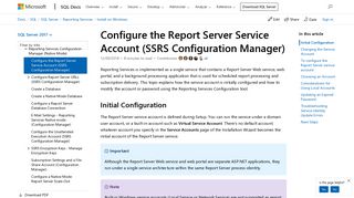 Configure the Report Server Service Account (SSRS Configuration ...