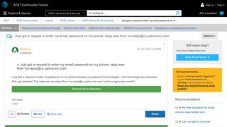 Solved: Just got a request to enter my email password on m... - AT ...