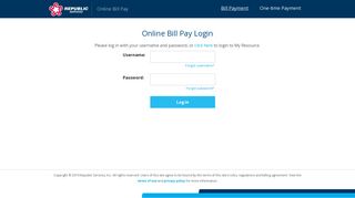 Republic Services Online Bill Payment - Login