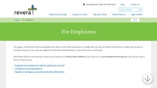For Employees - Revera