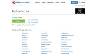 MyRoof.co.za | 1365 Properties | Private Property