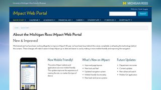About the Michigan Ross iMpact Web Portal | iMpact Web Portal ...