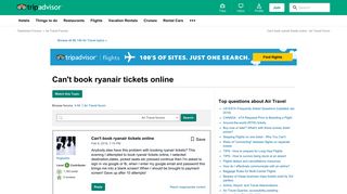 Can't book ryanair tickets online - Air Travel Forum - TripAdvisor