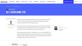 M.Y. SAFRA BANK, FSB Reviews and Ratings - Bankrate.com