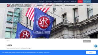 Login - St. Francis College