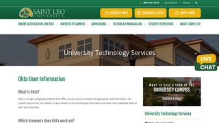 Okta User Information | Saint Leo University