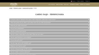 FAQs | Pennsylvania | Official Site Sands Casino