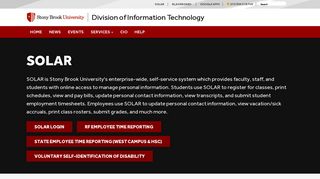 SOLAR | Division of Information Technology - DoIT - Stony Brook ...