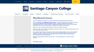 Blackboard Access - Santiago Canyon College