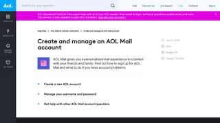 Create and manage an AOL Mail account - AOL Help