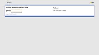 SeaPort Proposal System: Login
