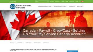 My Service Canada Account - Entertainment Partners