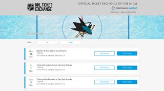 San Jose Sharks Tickets 2018-19 | NHL Official Ticket Exchange