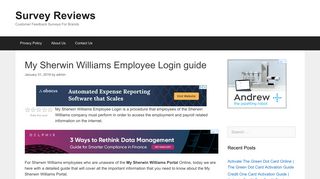 My Sherwin Williams Employee Login guide - Survey Reviews