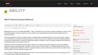 ABILITY Network Acquires ShiftHound - Globe Newswire