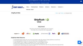 ShipRush Web | First Direct Corp.