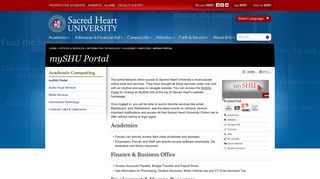 mySHU Portal | Sacred Heart University Connecticut
