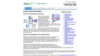 Easy-to-Use Site Builder - Website Hosting - Mysite.com