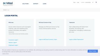 Login Portal - Mitel