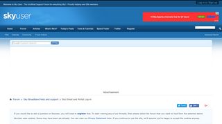 Sky Email and Portal Log-in - Sky User