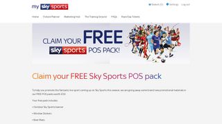 Claim your FREE Sky Sports POS pack - Sky Business