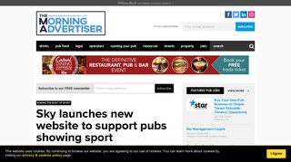 Sky launches new website to support pubs showing sport - Morning ...