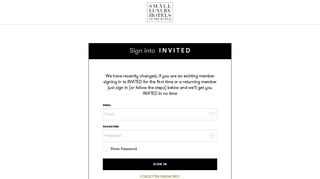 Sign in - INVITED - Small Luxury Hotels