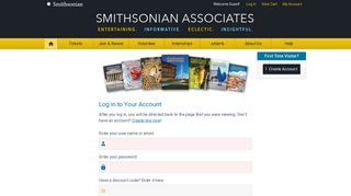 Log in to Your Account - Smithsonian Associates