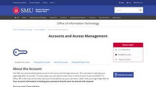 Accounts and Access Management - SMU