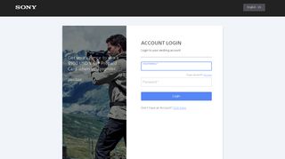 Account Login | Sony Product Registration