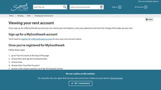 Viewing your rent account Southwark Council