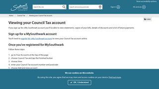 Viewing your Council Tax account Southwark Council