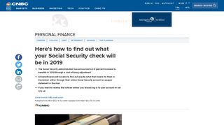 Here's how to find out what your Social Security check will be in 2019