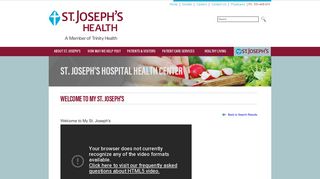 Welcome to My St. Joseph's - St. Joseph's Hospital