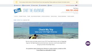 Check My Trip | STA Travel