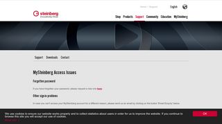 MySteinberg Access Issues | Steinberg