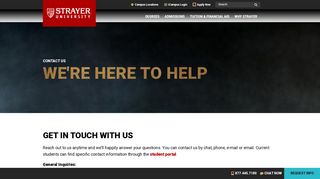 Contact Us | Request Information | Strayer University