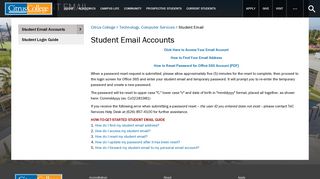 Student Email Accounts - Citrus College