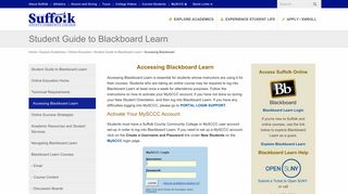 Accessing Blackboard - Suffolk County Community College