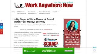 Is My Super Affiliate Mentor A Scam? Watch Your Money! See Why ...