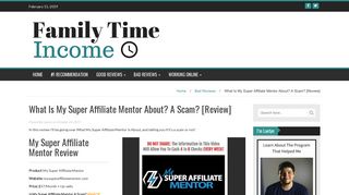What Is My Super Affiliate Mentor About? A Scam? [Review] - Family ...