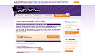 View or Change Insurance Policy Details - Swiftcover Car Insurance ...
